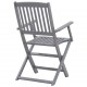 Sonata H Сгъваеми градински столове, 6 бр, с възглавници, акация масив