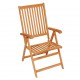 Sonata H Накланящи градински столове с възглавници 8 бр тик масив