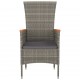 Sonata H Градински столове с възглавници, 4 бр, полиратан, сиви