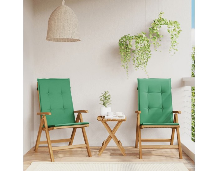 Sonata H Накланящи градински столове с възглавници 2 бр тик масив