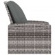 Sonata H Градински накланящ се стол с възглавници сив полиратан