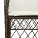 Sonata H Градински столове с възглавници, 2 бр, кафяв полиратан