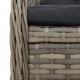 Sonata H Накланящи се градински столове, 2 бр, сив, полиратан