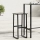 Sonata H Бар табуретки 4 бр черни 38x38x80 см прахово боядисана стомана