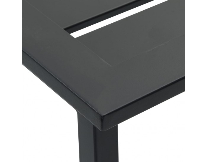 Sonata H Бар табуретки 4 бр черни 38x38x80 см прахово боядисана стомана