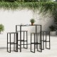 Sonata H Бар табуретки 4 бр черни 38x38x80 см прахово боядисана стомана