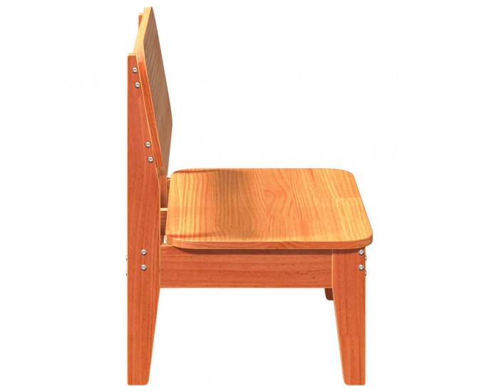 Sonata H Градински стол Wax Brown 60x52,5x72 cm масивна дървесина бор
