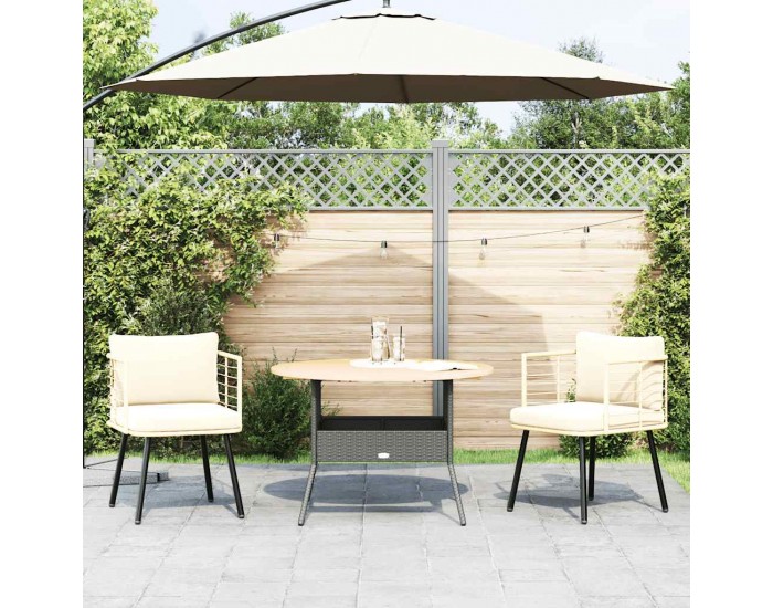 Sonata H Градински столове 2 бр. с възглавници Natural Poly Rattan