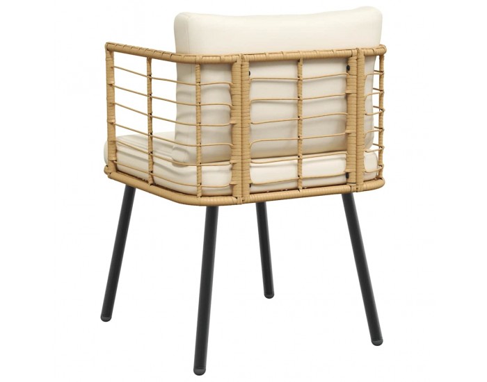 Sonata H Градински столове 2 бр. с възглавници Natural Poly Rattan