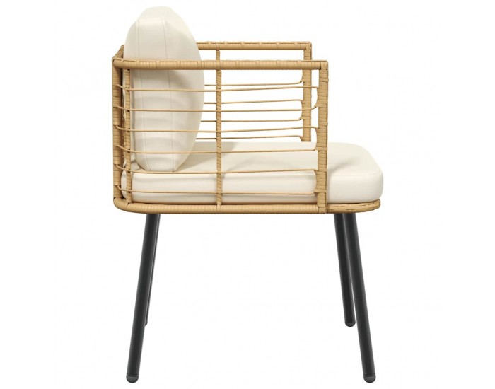 Sonata H Градински столове 2 бр. с възглавници Natural Poly Rattan