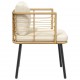 Sonata H Градински столове 2 бр. с възглавници Natural Poly Rattan