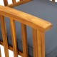 Sonata H Градински трапезни столове 4 бр с възглавници масивна акация
