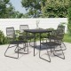 Sonata H Градински столове, 4 бр, черни, 58x59x85,5 см, PVC ратан