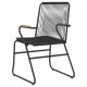 Sonata H Градински столове, 4 бр, черни, 58x59x85,5 см, PVC ратан