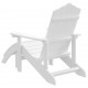 Sonata H Градински стол Adirondack с табуретка, HDPE, бял
