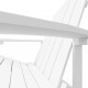 Sonata H Градински стол Adirondack с табуретка, HDPE, бял