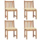 Sonata Scaune de grădină cu perne, 4 buc., lemn masiv de tec