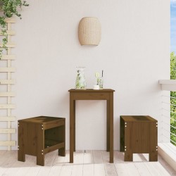 Sonata H Градински табуретки 2 бр меденокафяви 40x36x45 см бор масив - Scaune de grădină