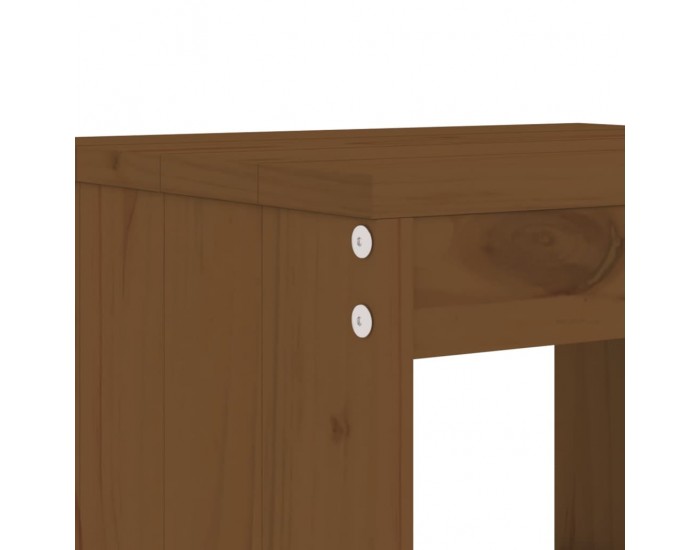 Sonata H Бар табуретки 2 бр меденокафяви 40x36x75 см бор масив