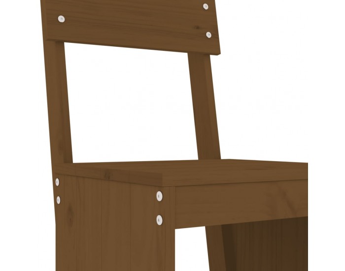 Sonata H Бар табуретки 2 бр меденокафяви 40x48,5x115,5 см бор масив