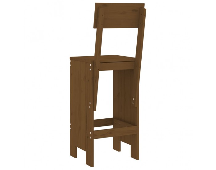 Sonata H Бар табуретки 2 бр меденокафяви 40x48,5x115,5 см бор масив