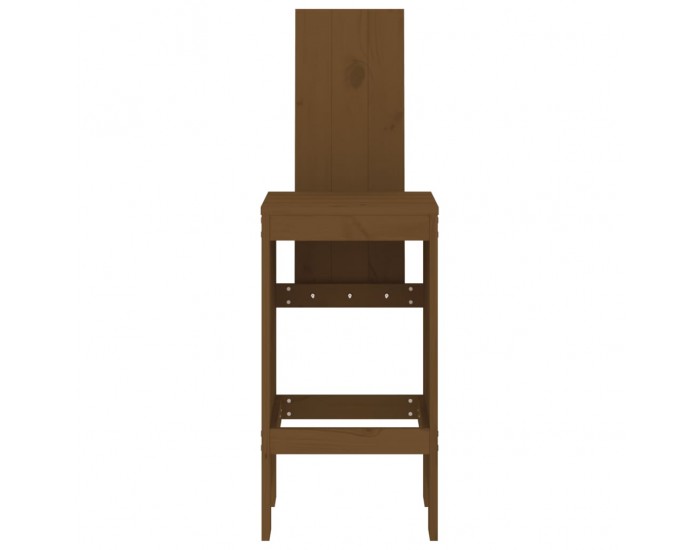 Sonata H Бар табуретки 2 бр меденокафяви 40x42x120 см бор масив
