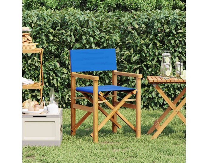 Sonata H Сгъваем директорски стол Blue Solid Wood Teak