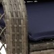 Sonata H Градински люлеещ стол с възглавници сив полиратан