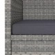 Sonata H Комплект градински стол и табуретка, 4 части, полиратан, сив