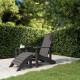 Sonata H Градински стол Adirondack с табуретка, HDPE, антрацит