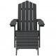 Sonata H Градински стол Adirondack с табуретка, HDPE, антрацит