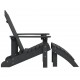Sonata H Градински стол Adirondack с табуретка, HDPE, антрацит