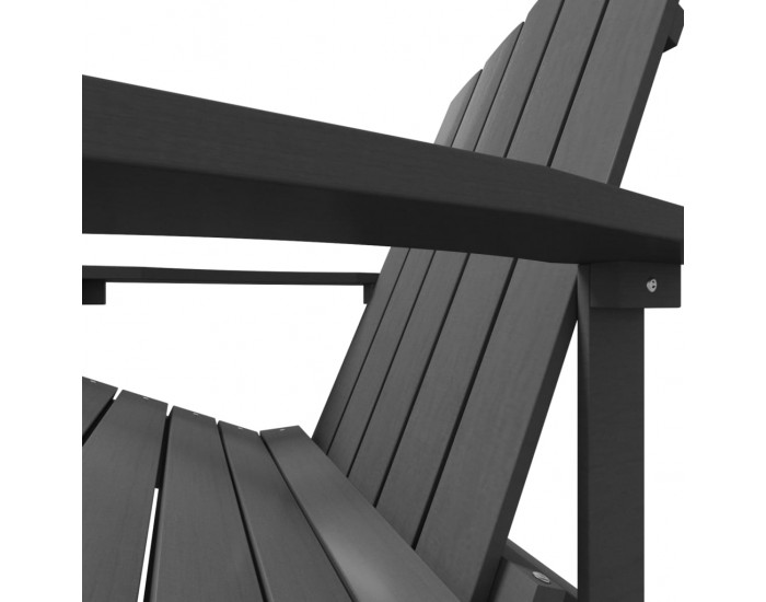 Sonata H Градински стол Adirondack с табуретка, HDPE, антрацит