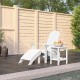 Sonata H Градински стол Адирондак с табуретка и масичка HDPE бял