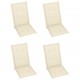 Sonata H Сгъваеми градински столове с възглавници, 3 бр, акация масив