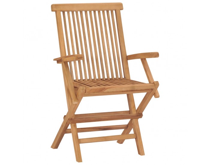 Sonata H Градински столове с черни възглавници 2 бр тиково дърво масив