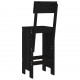 Sonata H Бар табуретки 2 бр черни 40x48,5x115,5 см борово дърво масив