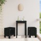 Sonata H Градински табуретки 2 бр черни 40x36x45 см борово дърво масив