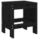 Sonata H Градински табуретки 2 бр черни 40x36x45 см борово дърво масив