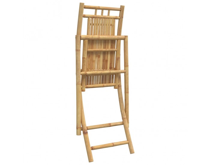 Sonata H Сгъваеми градински столове, 4 бр, 46x66x99 см, бамбук