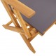 Sonata H Сгъваеми градински столове, 8 бр, антрацит, плат и дърво масив