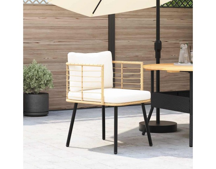 Sonata H Градински стол с възглавници Natural Poly Rattan