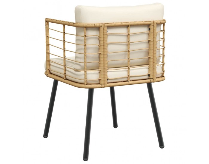 Sonata H Градински стол с възглавници Natural Poly Rattan