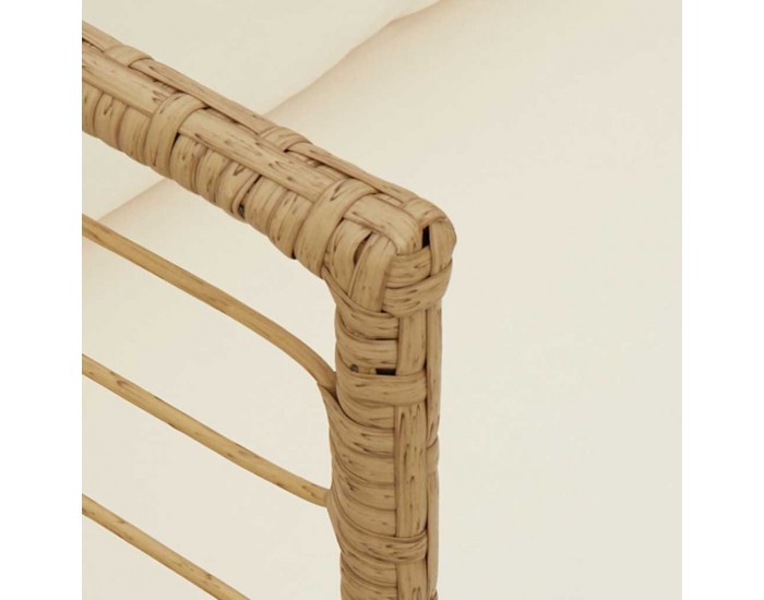 Sonata H Градински стол с възглавници Natural Poly Rattan