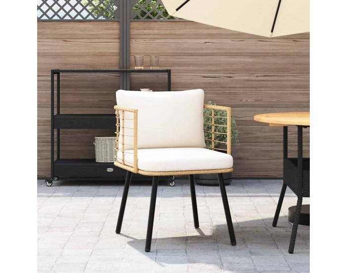 Sonata H Градински стол с възглавници Natural Poly Rattan