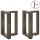 Sonata H Крака за холна маса T-образна 2 бр. естествена 28x25x(42-43) см