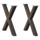 Sonata H Крака за маса за хранене с форма на X 2 бр. естествена