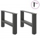 Sonata H Крака за масичка за кафе антрацит 2 бр. 50x(30-31) см стомана