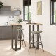 Sonata H Крака за бар маса T-образна 2 бр. естествена 60x35x(110-111) см