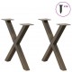 Sonata H Крака за холна маса X-образна 2 бр. естествена 50x(42-43) см